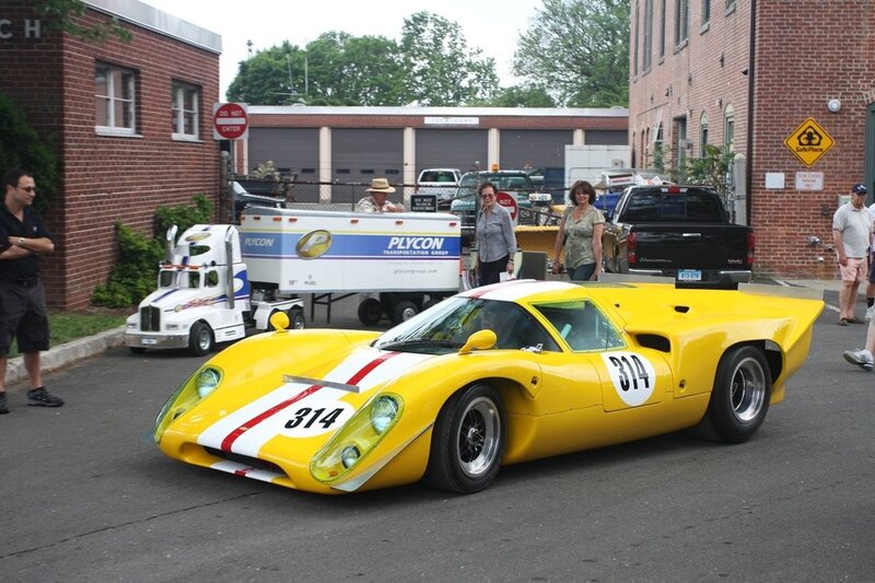 Yellow race car with number 314