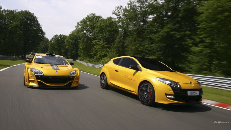 Yellow Race Cars on Track — Dynamic