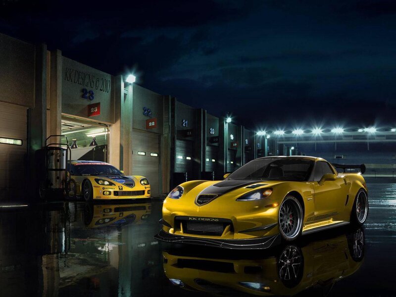 Yellow Race Cars