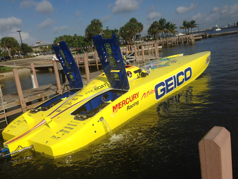 Yellow Racing Boat — Calm