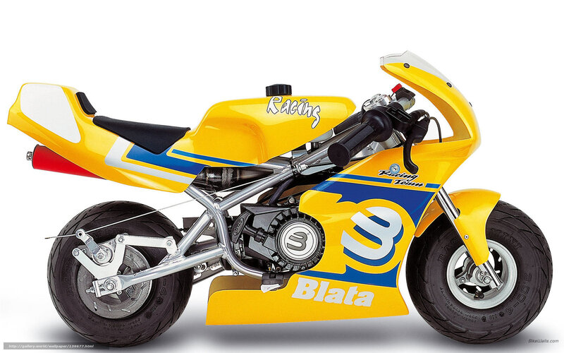 yellow racing mini motorcycle