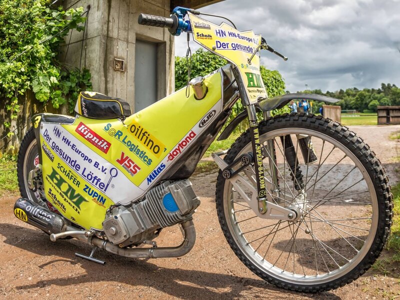Yellow Racing Motorcycle — Outdoor
