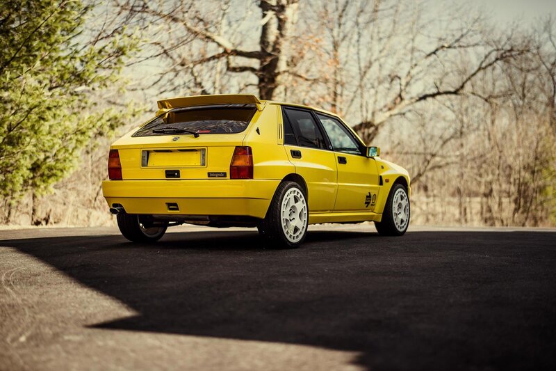 Yellow Rally Car — Dramatic, Autumn