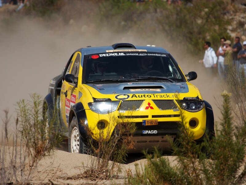 Yellow Rally Car — Dynamic, Afternoon, Photograph, Dust, Spectators