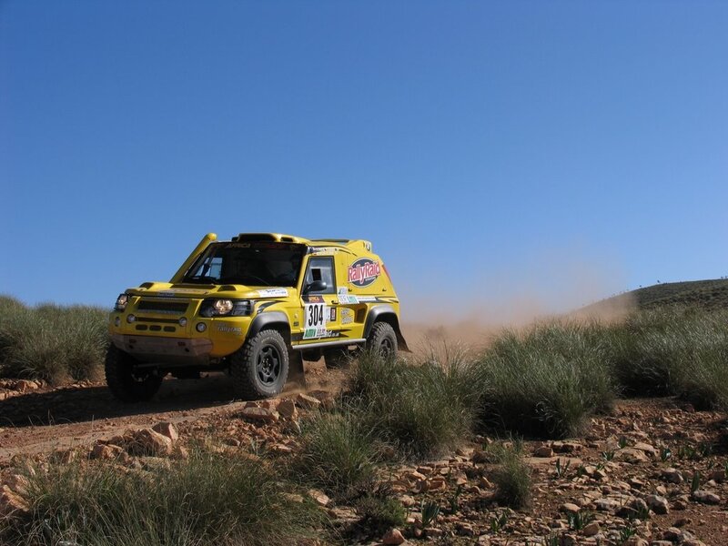 Yellow Rally Car — Dynamic, Afternoon, Photograph, Dust