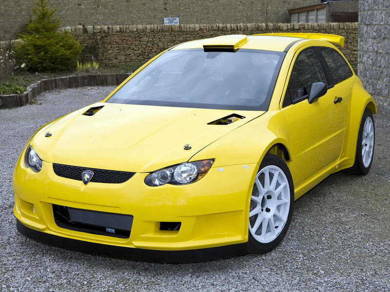 yellow rally car