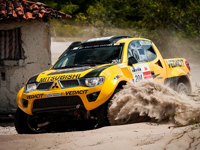 Yellow Rally Truck — Dynamic, Afternoon