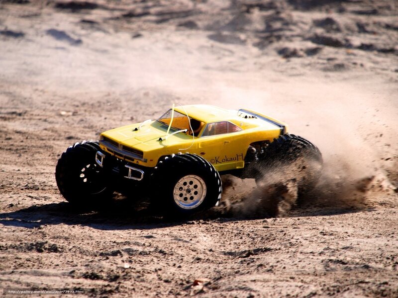 Yellow remote control car