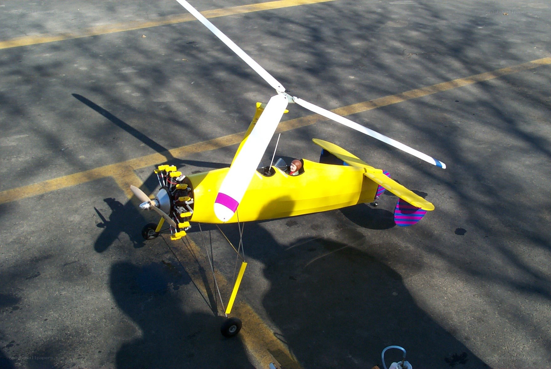 Yellow remote control helicopter