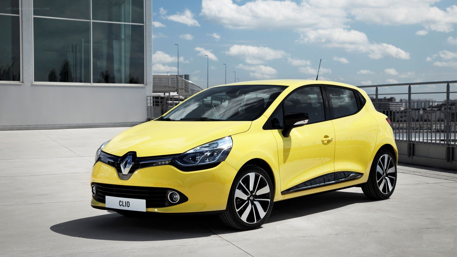Yellow Renault Clio car