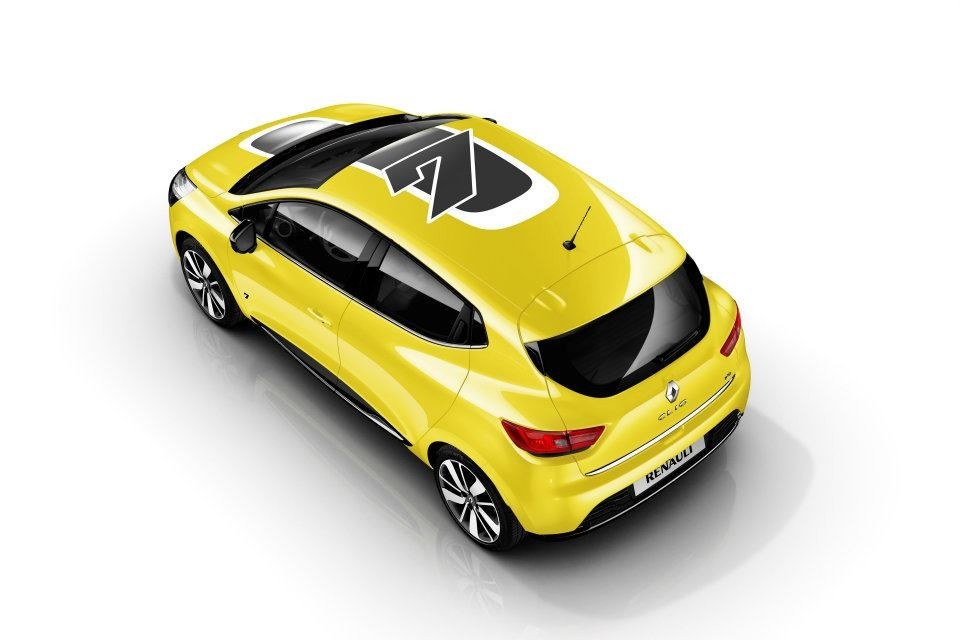 Yellow Renault Clio car