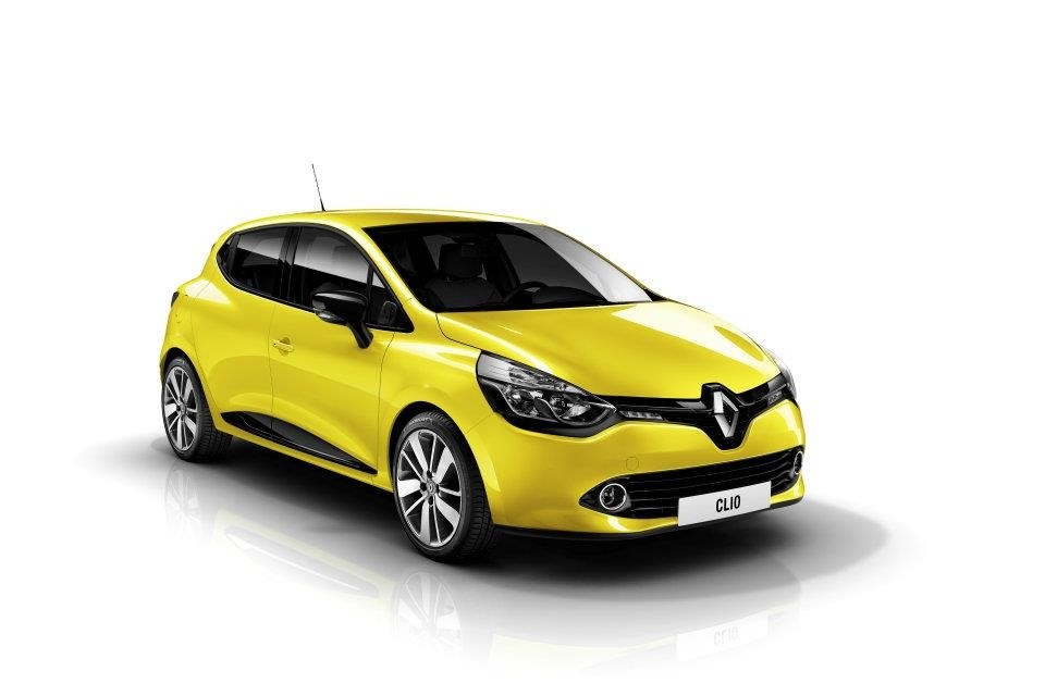Yellow Renault Clio car