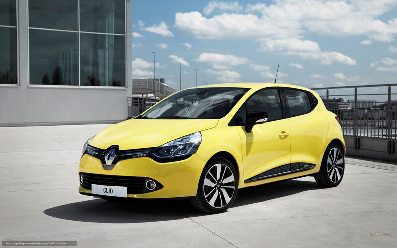 Yellow Renault Clio Car — Bright