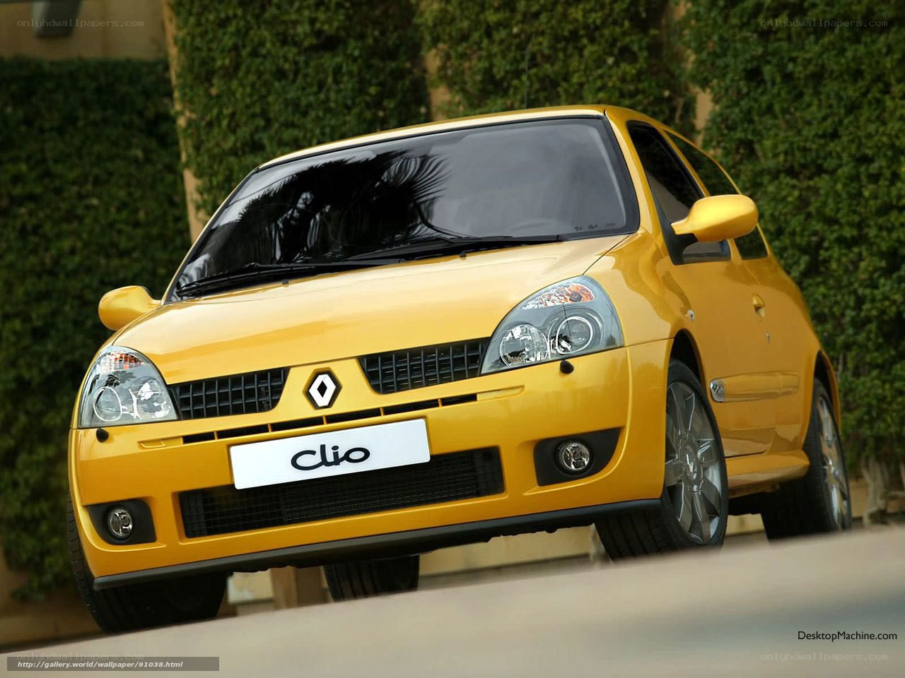 Yellow Renault Clio car
