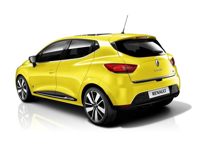 yellow renault clio hatchback