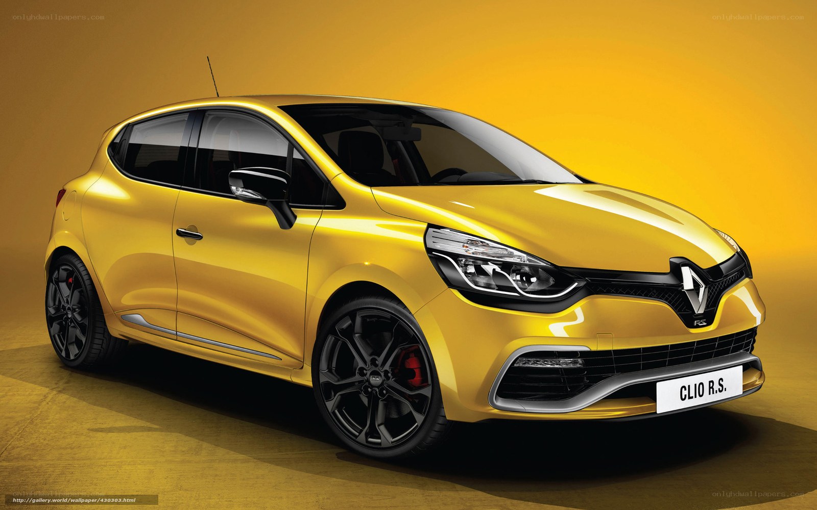 Yellow Renault Clio R.S. car