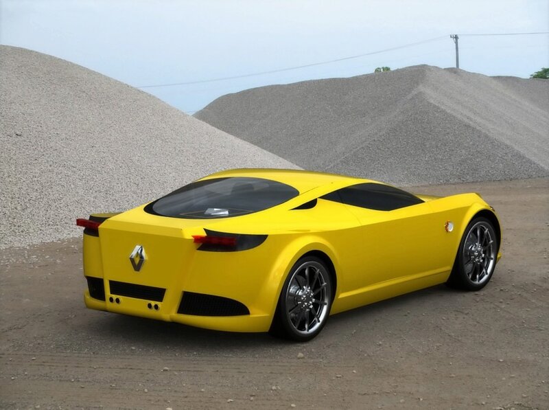 Yellow Renault concept car