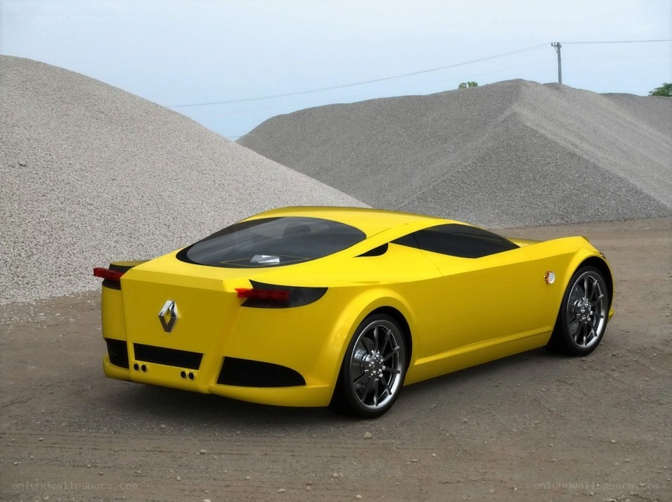 Yellow Renault concept car