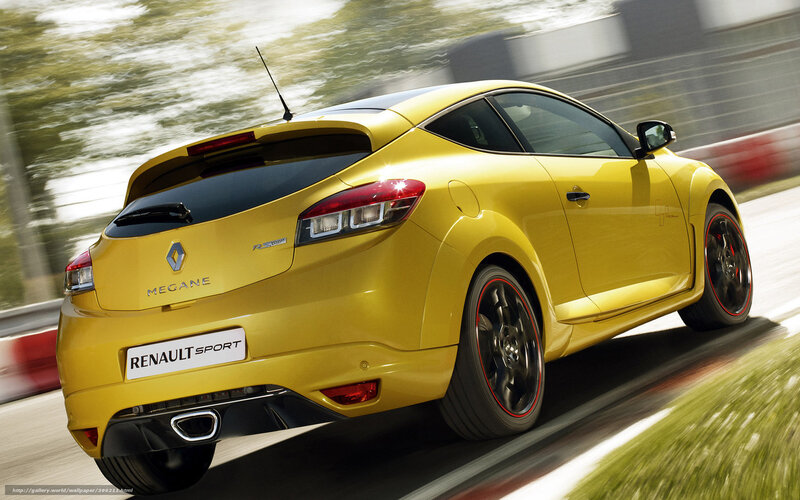 Yellow Renault Megane in motion