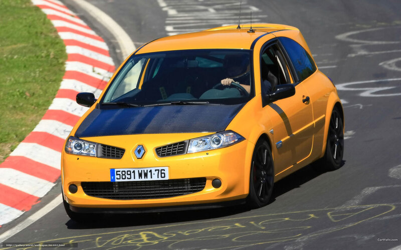 yellow renault on racetrack