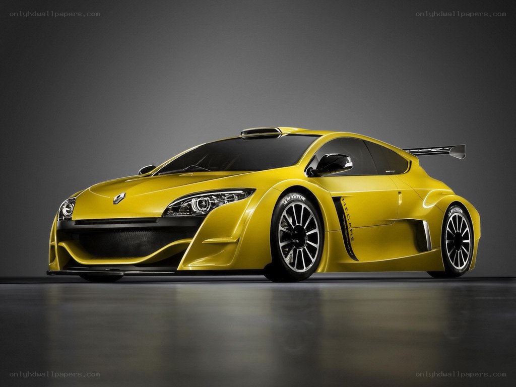 Yellow Renault race car