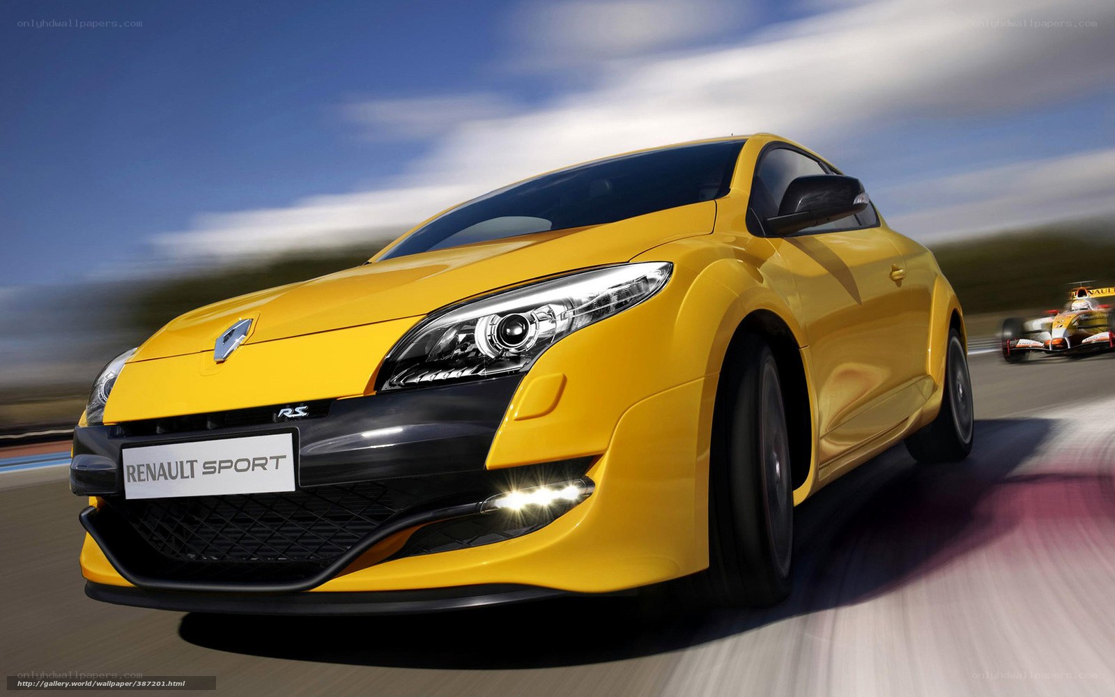 Yellow Renault Sport car