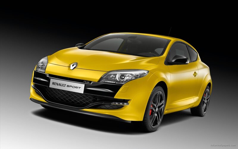 Yellow Renault Sport Car — Dramatic, Photograph, Black Wheels