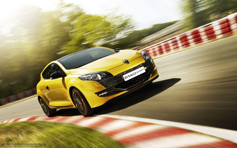 Yellow Renault Sport Car — Dynamic, Afternoon, Photograph, Race Track
