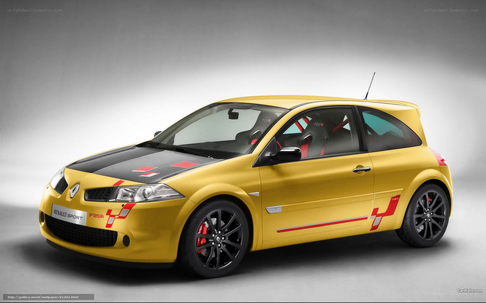 Yellow Renault Sport Clio