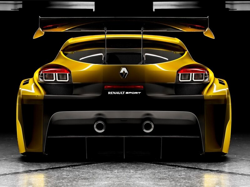 Yellow Renault Sport race car