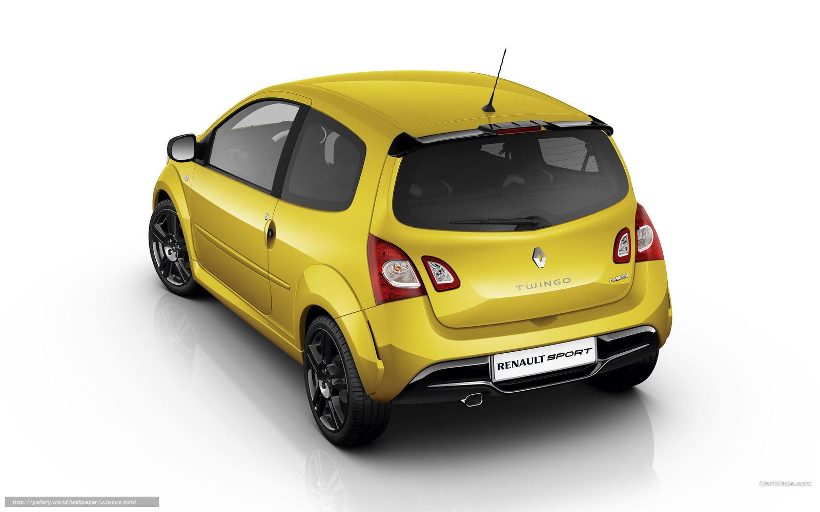 yellow renault twingo sport