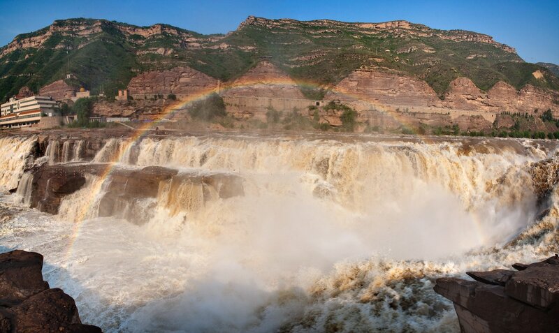 Yellow River Waterfall — Blue