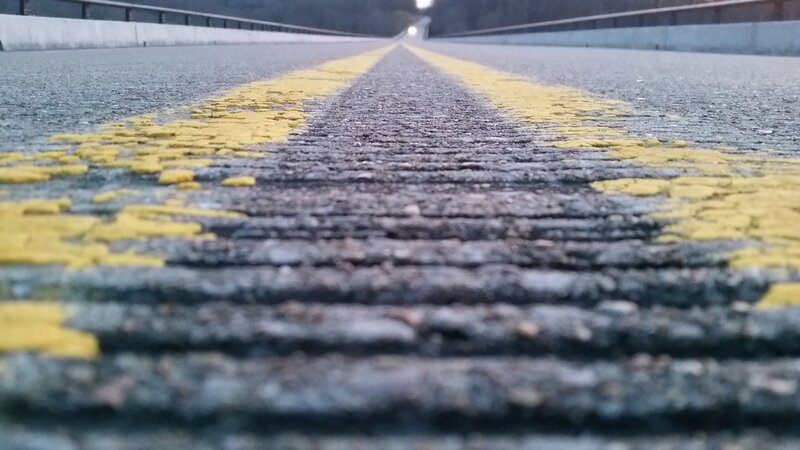 Yellow Road Lines — Gray