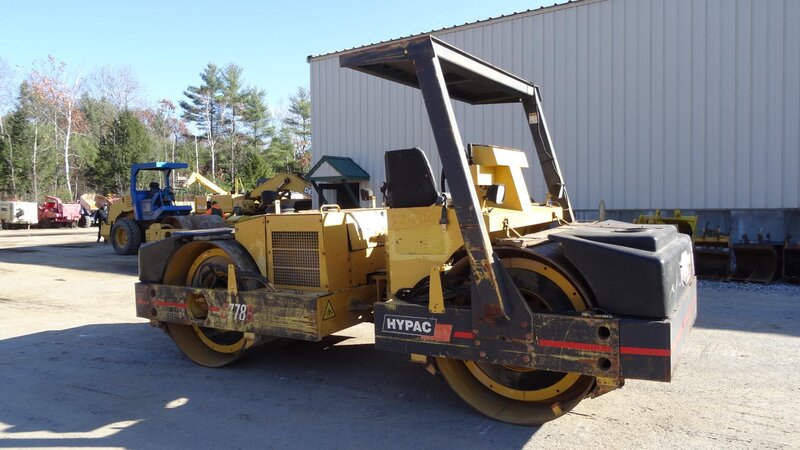Yellow Road Roller — Industrial, Afternoon, Photograph