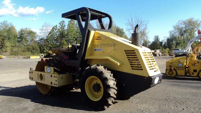 Yellow Road Roller — Outdoor, Afternoon, Photograph