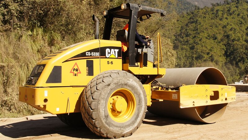 Yellow Road Roller — Workplace