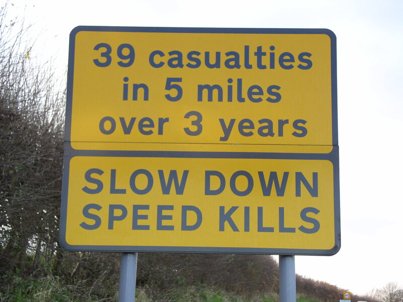 Yellow Road Sign — Serious