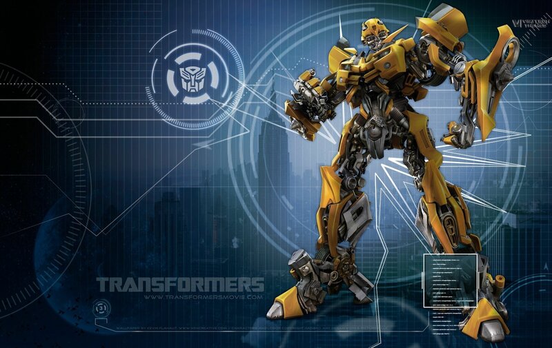 Yellow Robot Character — Blue
