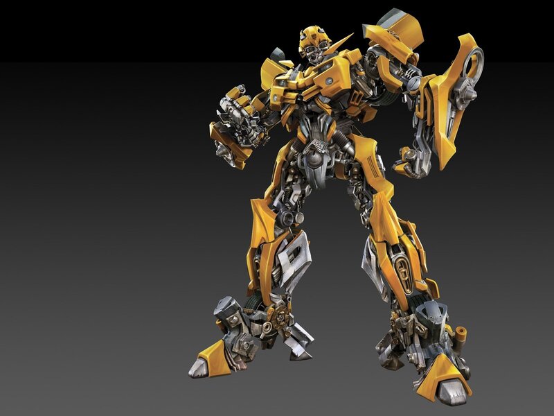 Yellow Robot Figure — Dramatic