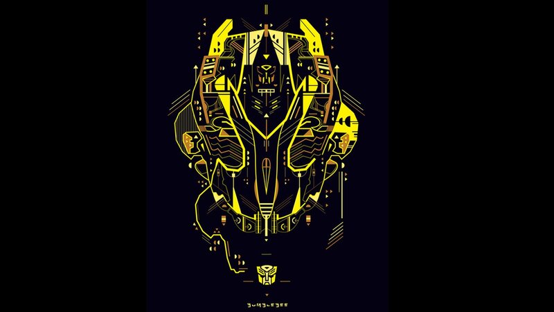 Yellow Robot Head — Dramatic, Night