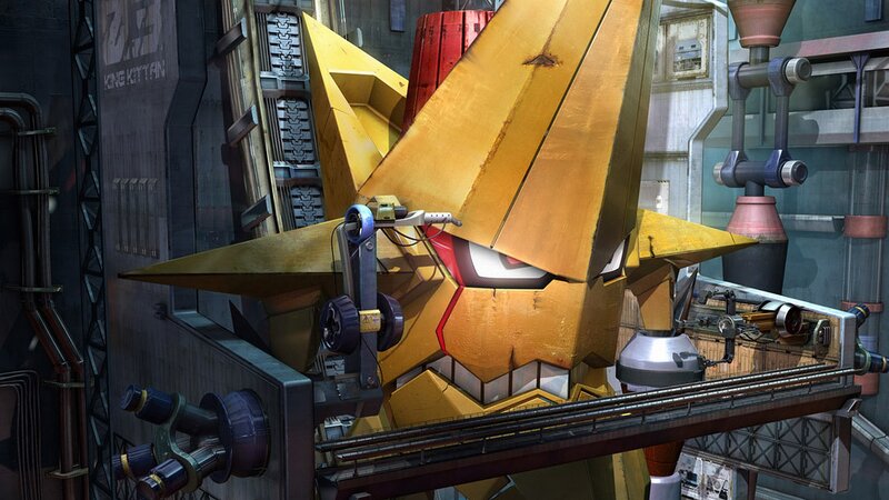Yellow Robot Head — Industrial