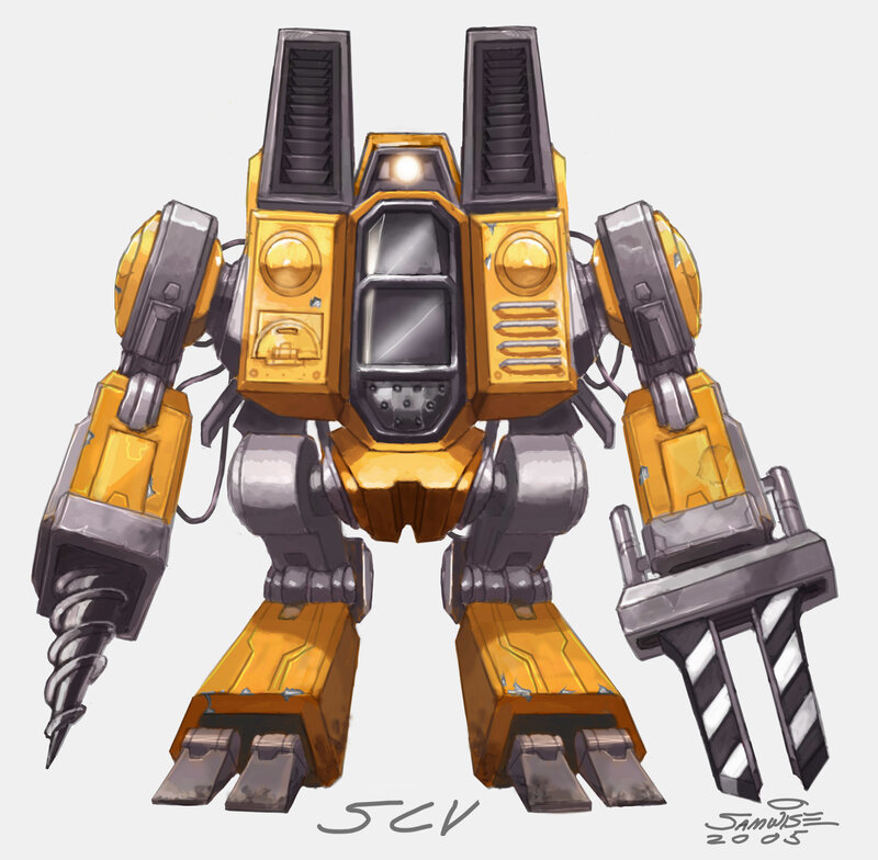 yellow robot mech concept
