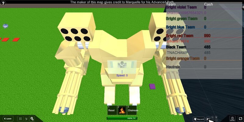 Yellow Robot on Grass