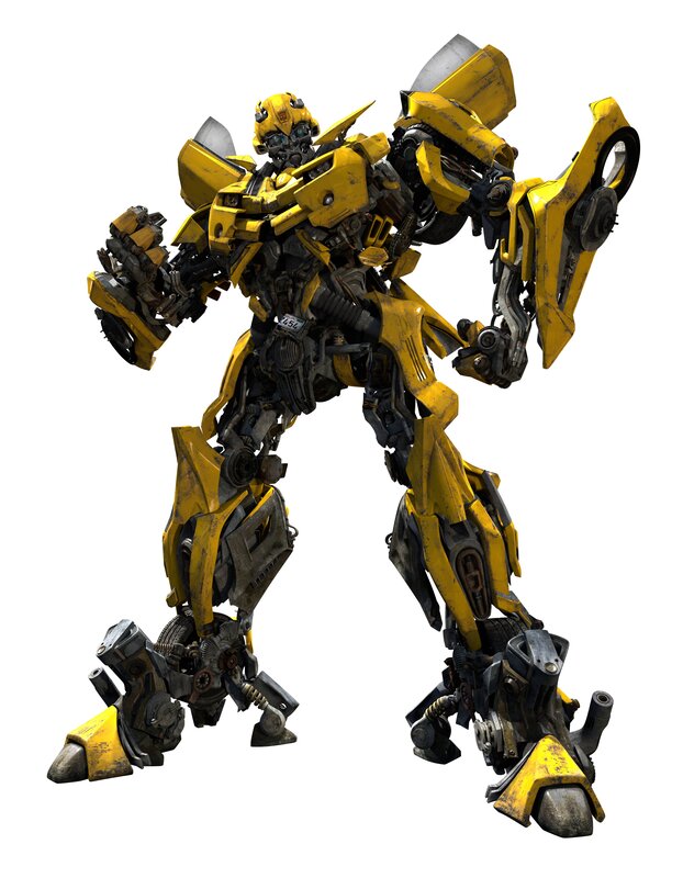 Yellow Robot Transformer — Action, 3d Render, Mechanical Parts