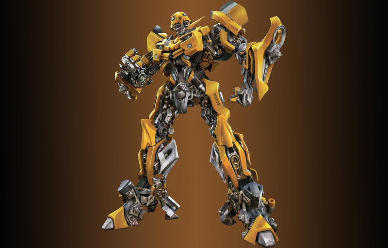 Yellow Robot Transformer — Dramatic, 3d Render, Mechanical Parts