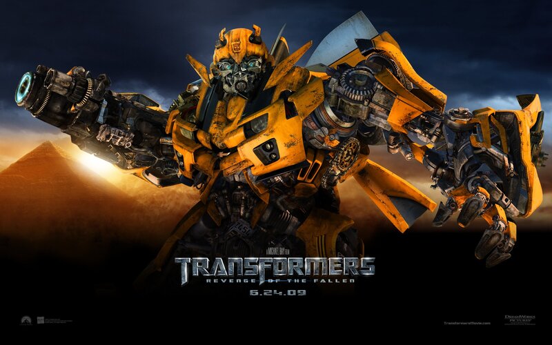 Yellow Robot Transformer — Dramatic, Sunset