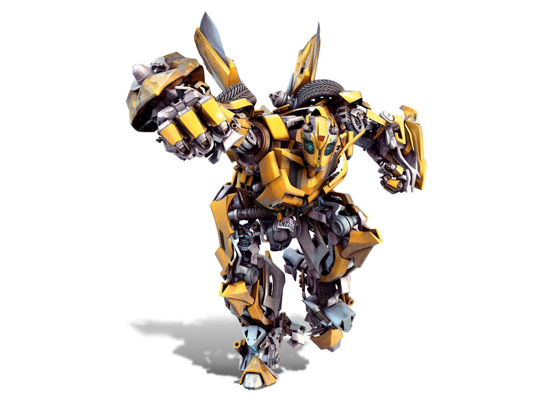 Yellow Robot Transformer — Dynamic, 3d Render, Wings