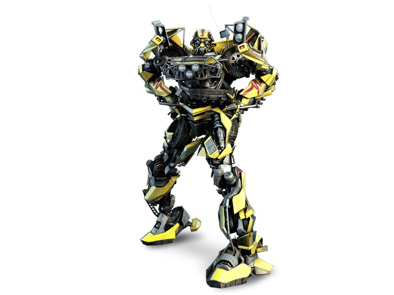 Yellow Robot Transformer — Neutral, 3d Render