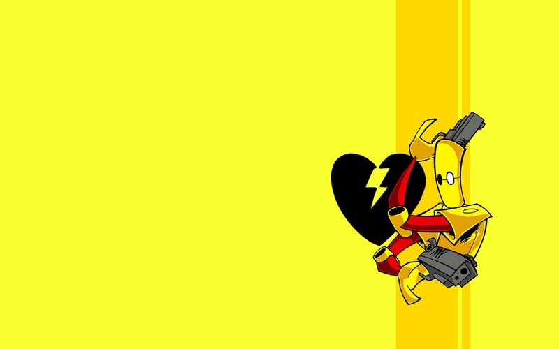 yellow robot with guns