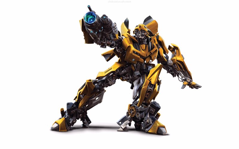 Yellow Robot with Weapon — Action